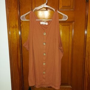 French Laundry Sleeveless Tank- Burnt Orange
